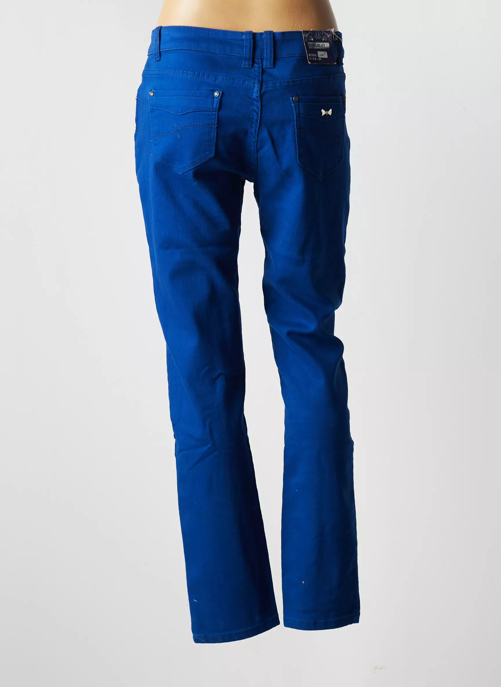 X Max Pantalons Slim Femme couleur bleu