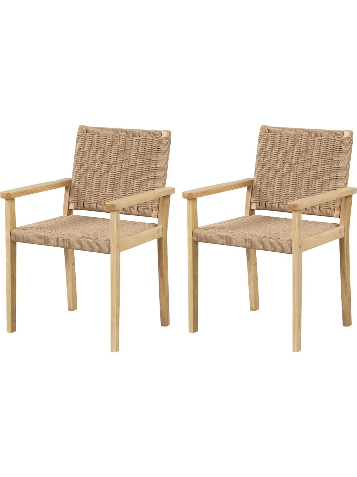 COSTWAY 2er Set Gartenstühle in Beige günstig kaufen onesize
