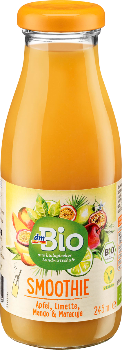 Smoothie, Apfel, Limette, Mango & Maracuja, 245 ml