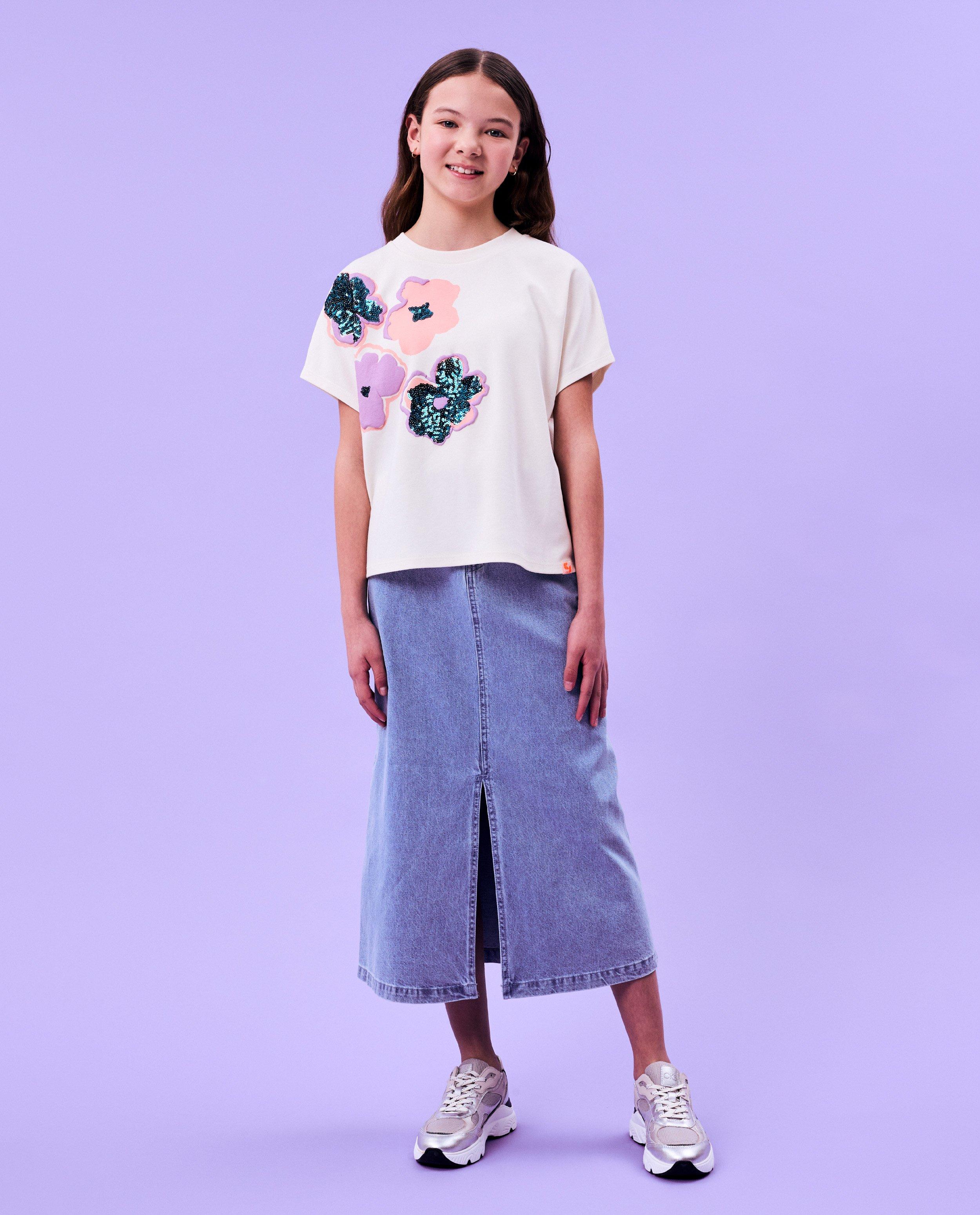 Tricou CKS cu paiete albe