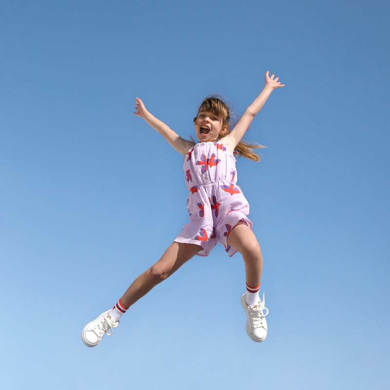 Combi short fille hirondelles rose Catimini