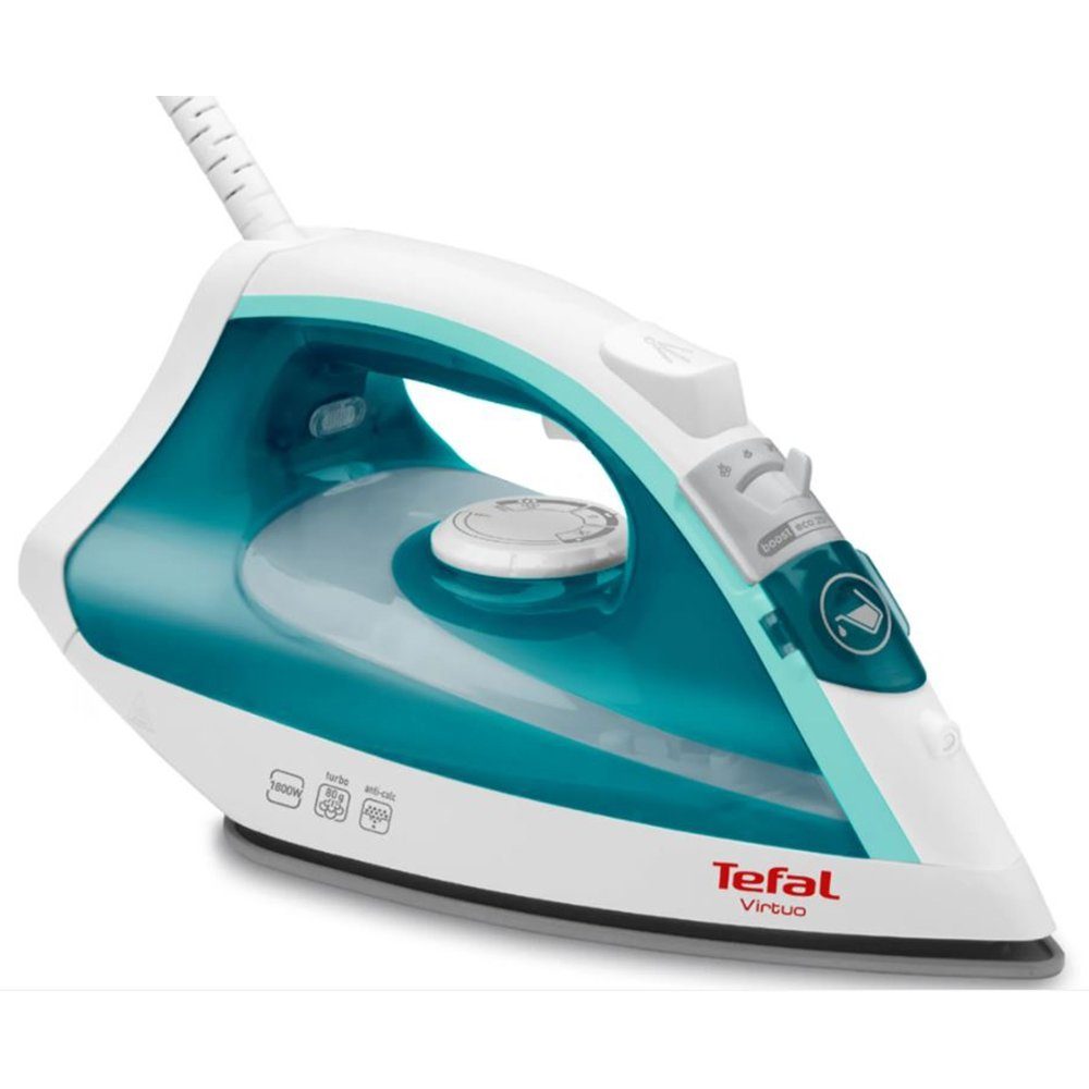 Tefal Dampfbügeleisen Virtuo FV 1710 - Dampfbügeleisen - türkis/weiß, 1800 W