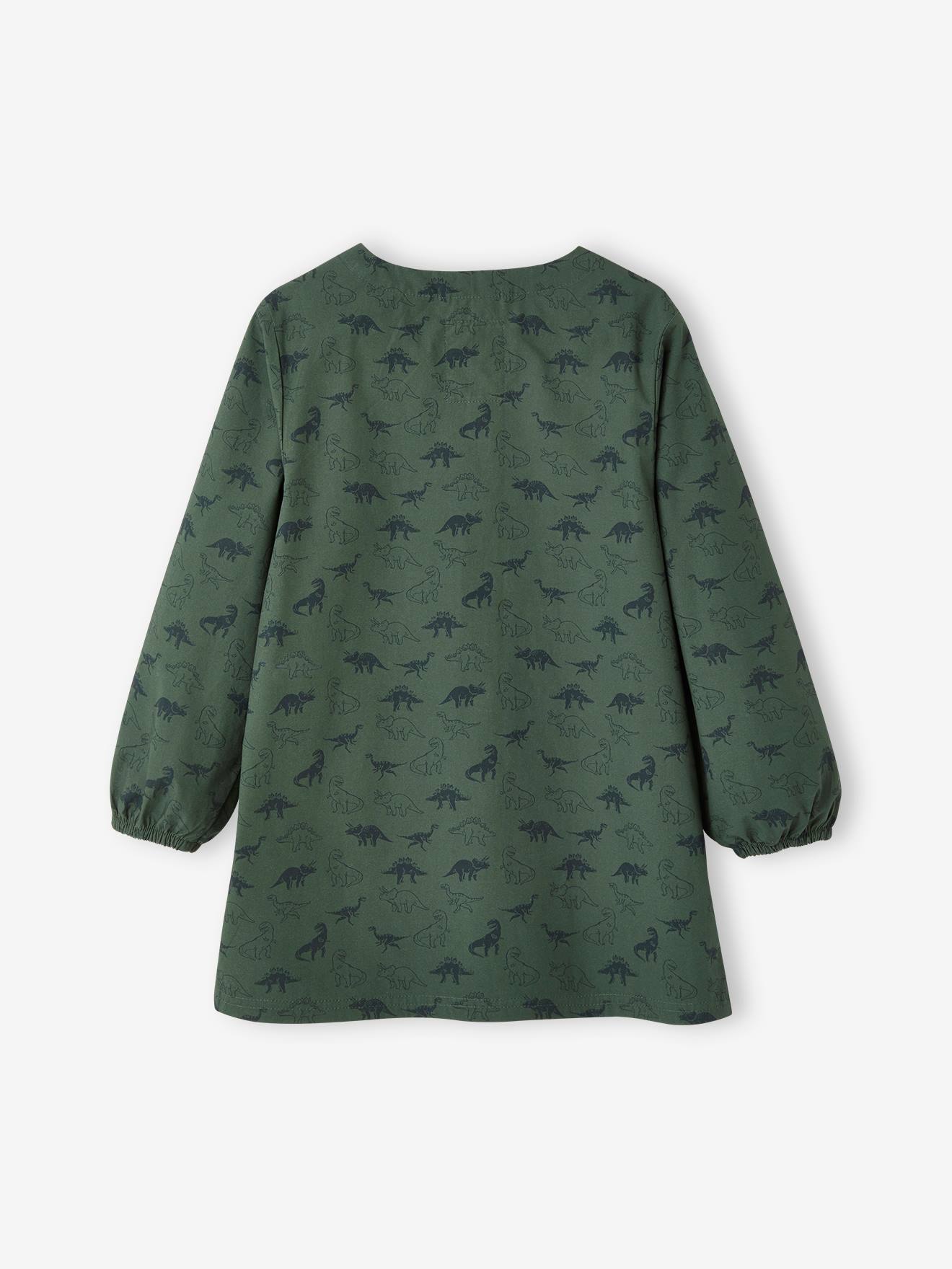 Tablier dinosaures garçon personnalisable vert foncé