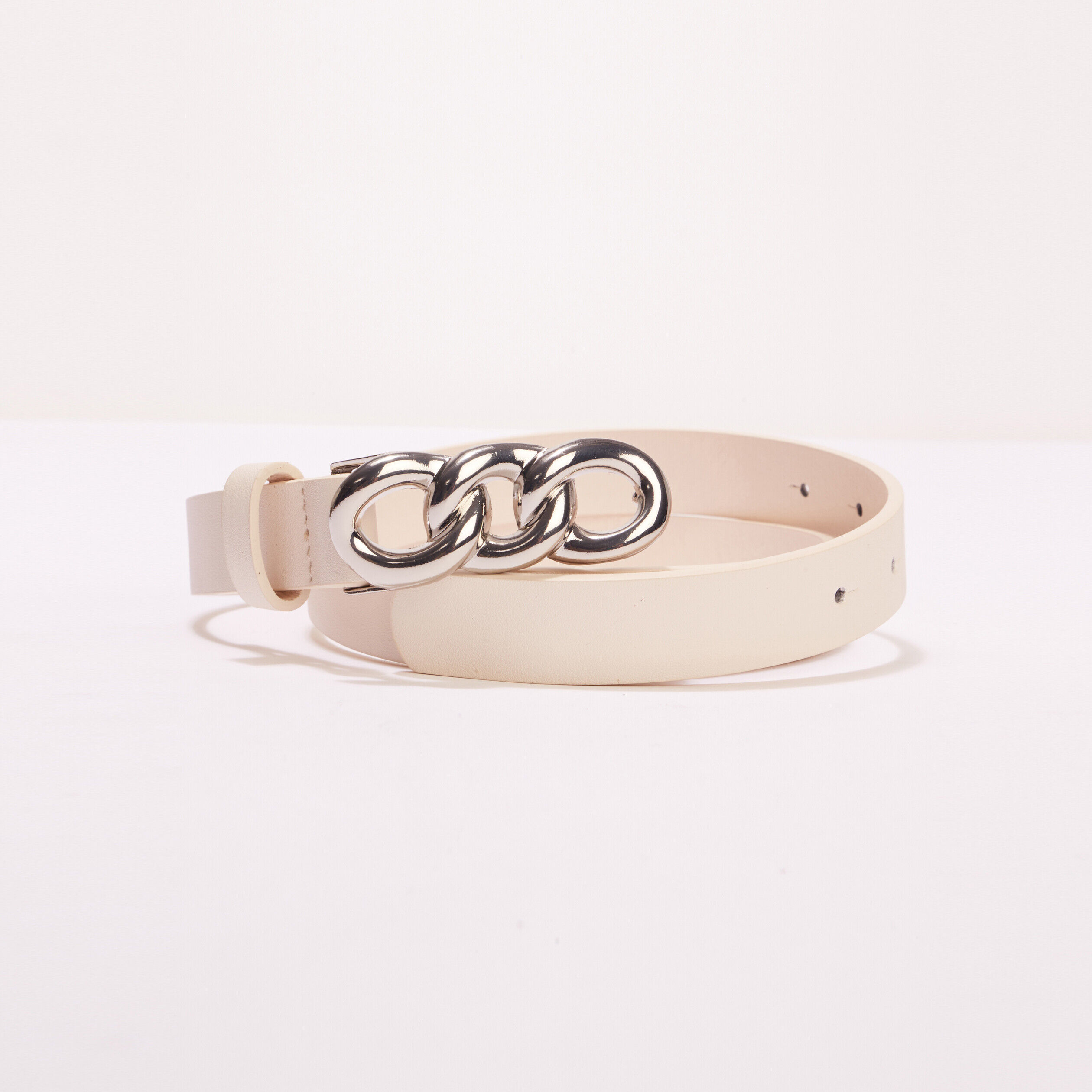Ceinture fine 3 anneaux sable femme | Cache Cache