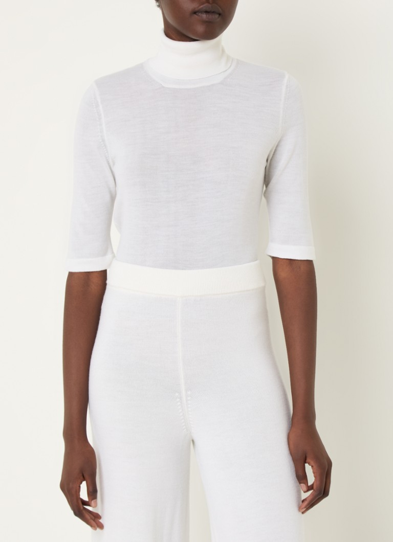 MaxMara Vadius fine-knit virgin wool top with turtleneck