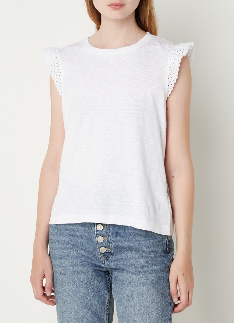 Whistles Frill -t-paita kirjonnalla