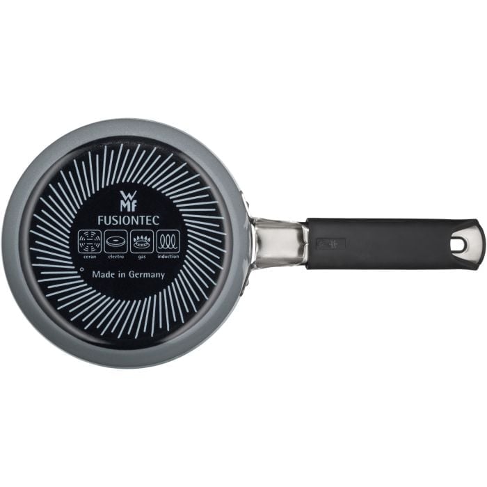 Fusiontec Mineral Stielkasserolle mit Glasdeckel, 16 cm, Platinum