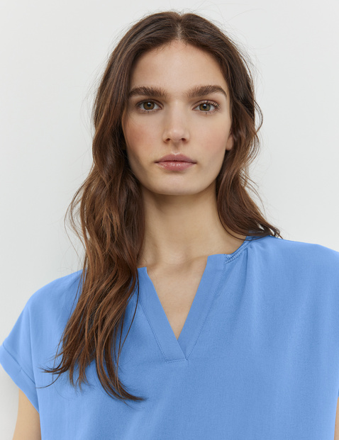 Blusenshirt mit Chiffon-Layer