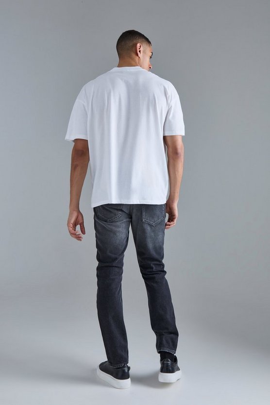 Oversize T-Shirt mit Boohooman Paris Print