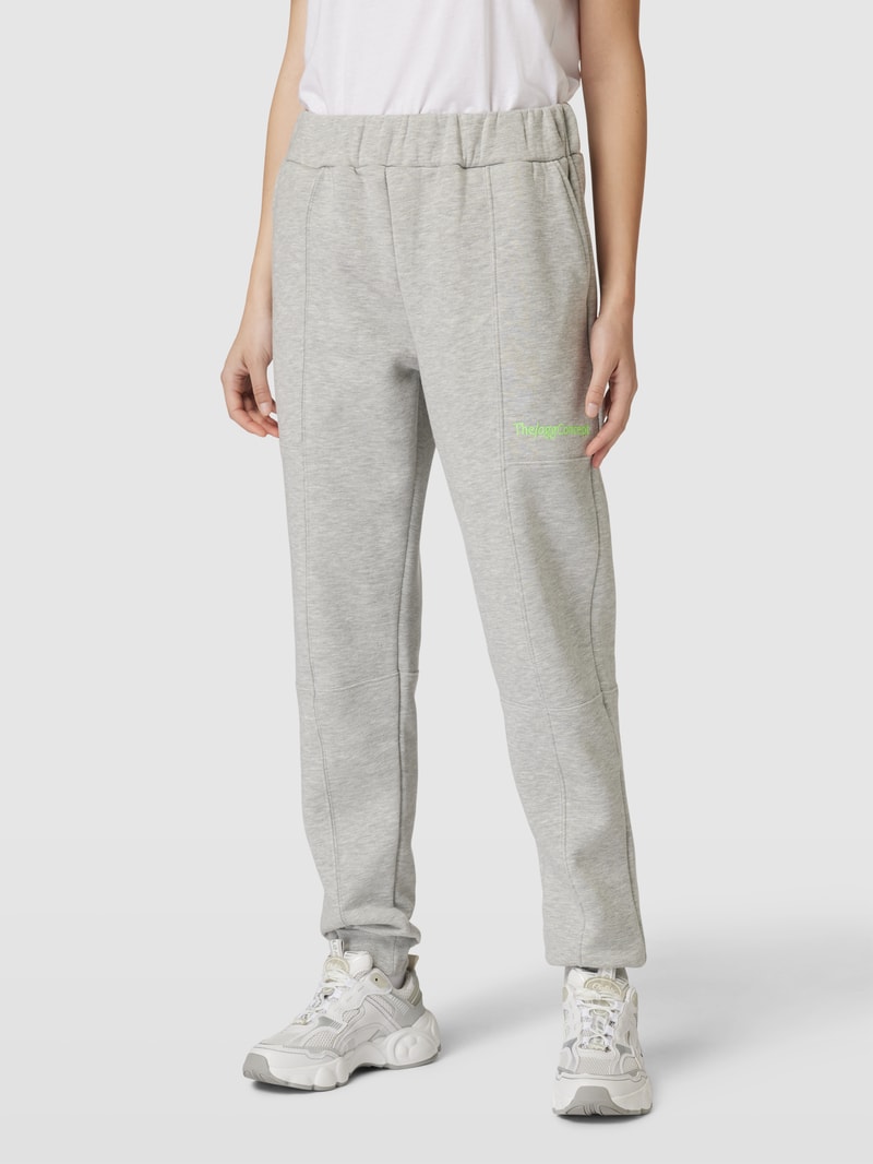 Sweatpants mit Label-Stitching Modell 'RAFINE' in hellgrau