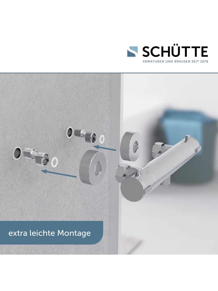 Schütte Duscharmatur LONDON in Chrom mit Thermostat - (L) 7 x (B) 27 x (H) 6 cm günstig kaufen onesize