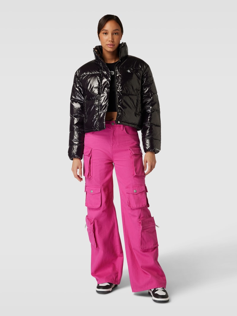 Steppjacke mit Stehkragen in black