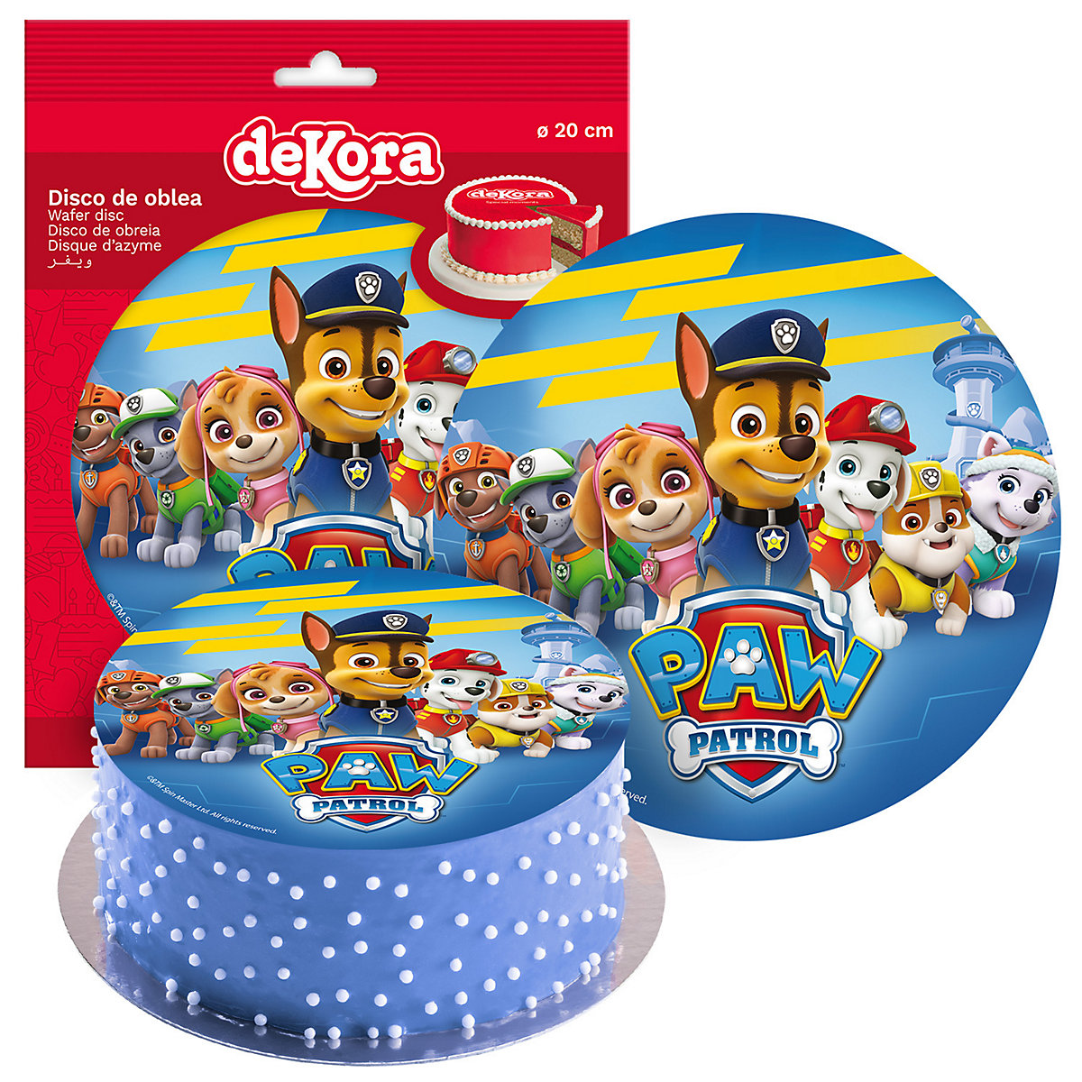 Essbare Tortenaufleger Paw Patrol 20cm