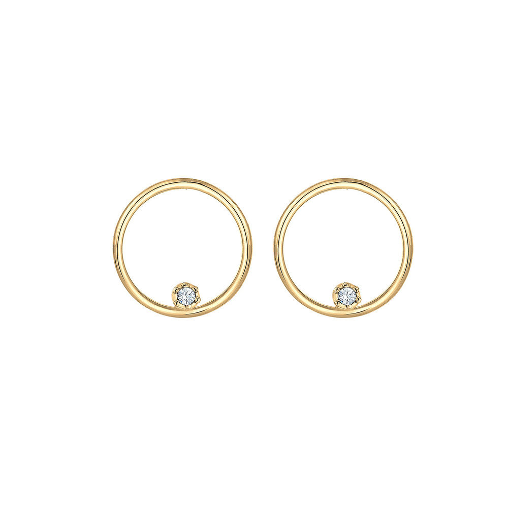 Elli Elli Boucles d'Oreilles Ohrstecker Kreis Kristalle 925 Silber Boucles d'oreilles