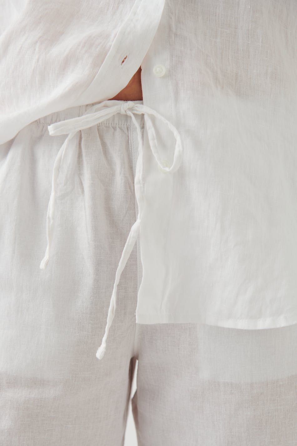Linen blend trousers