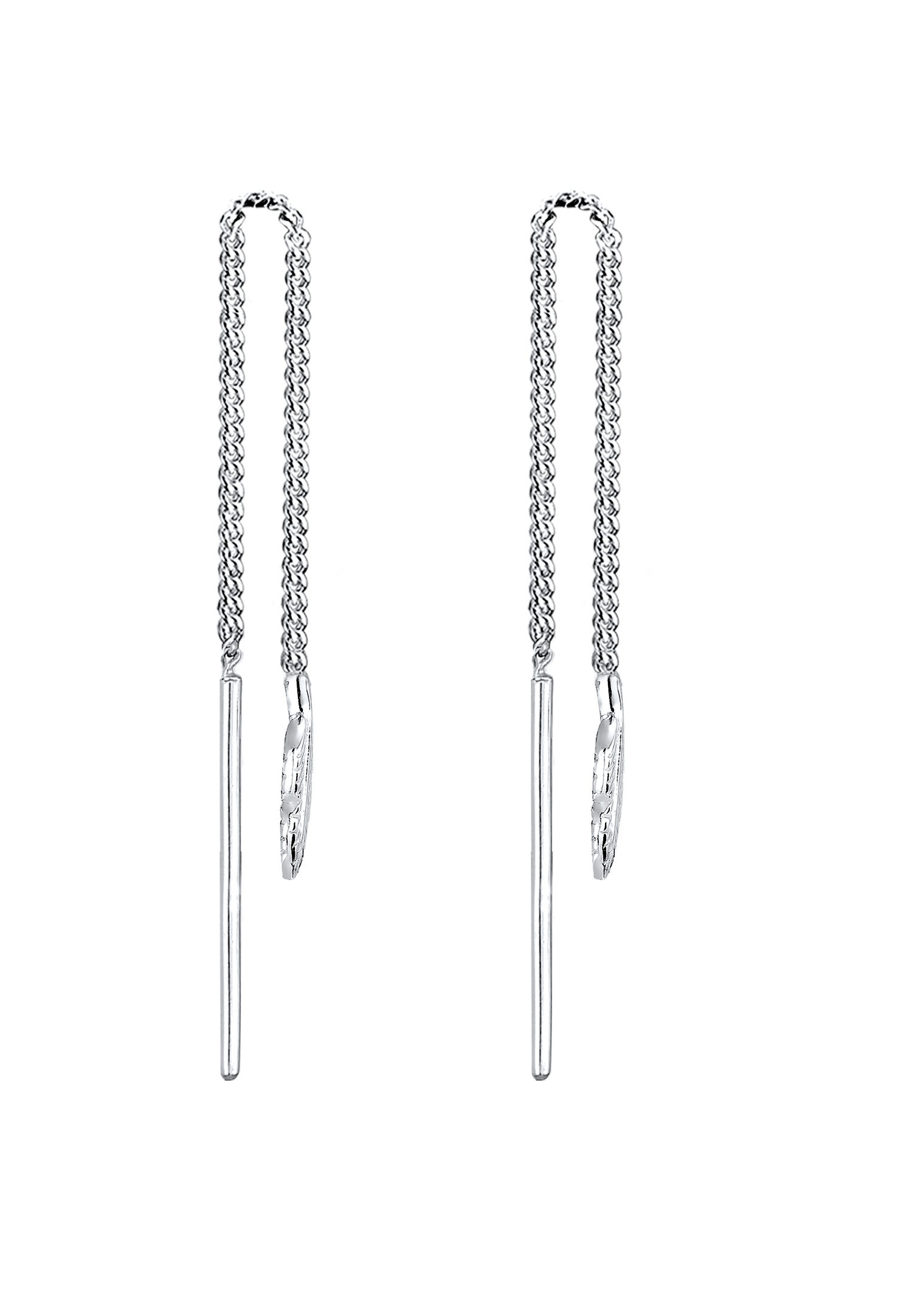 Cercei Elli Plume Pull-Through Trend pentru femei - Argint Sterling (925/1000)