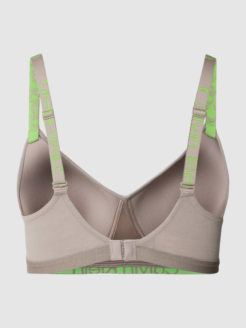 Bralette mit Label-Bund Modell 'FUTURE SHIFT' in taupe