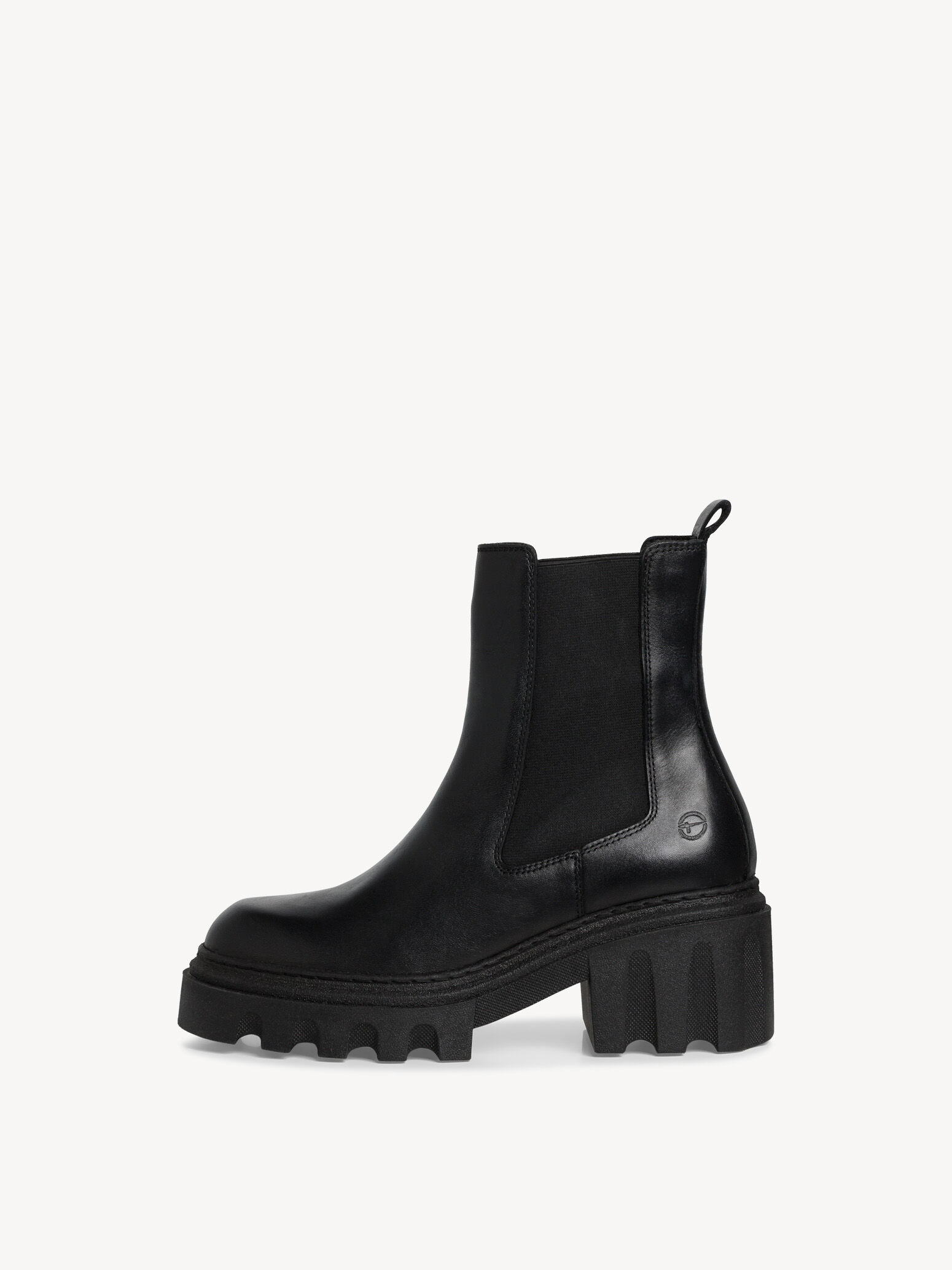 Bottine Chelsea en cuir - noir