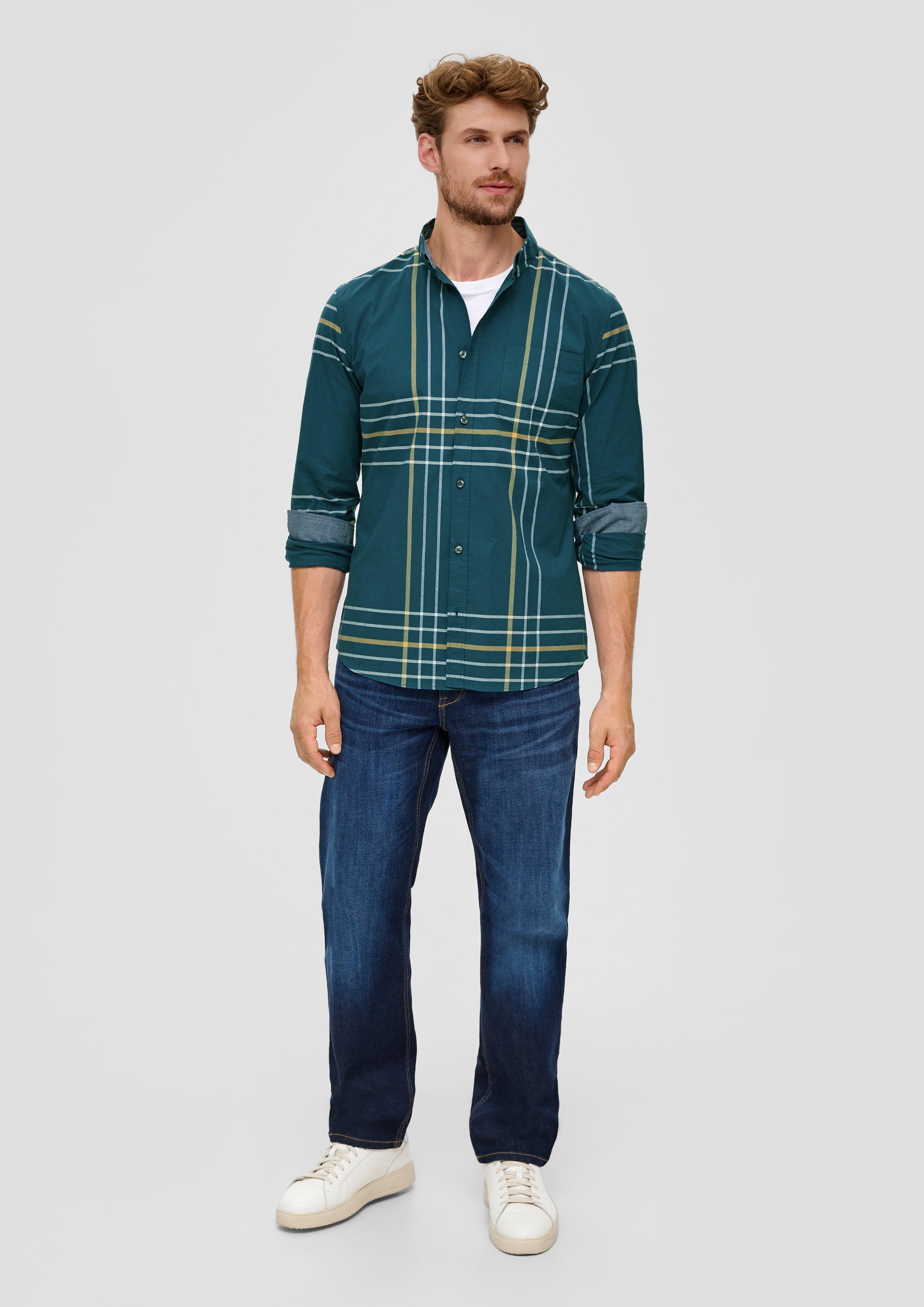 Slim: Karohemd aus Baumwollstretch  2133495-69N2