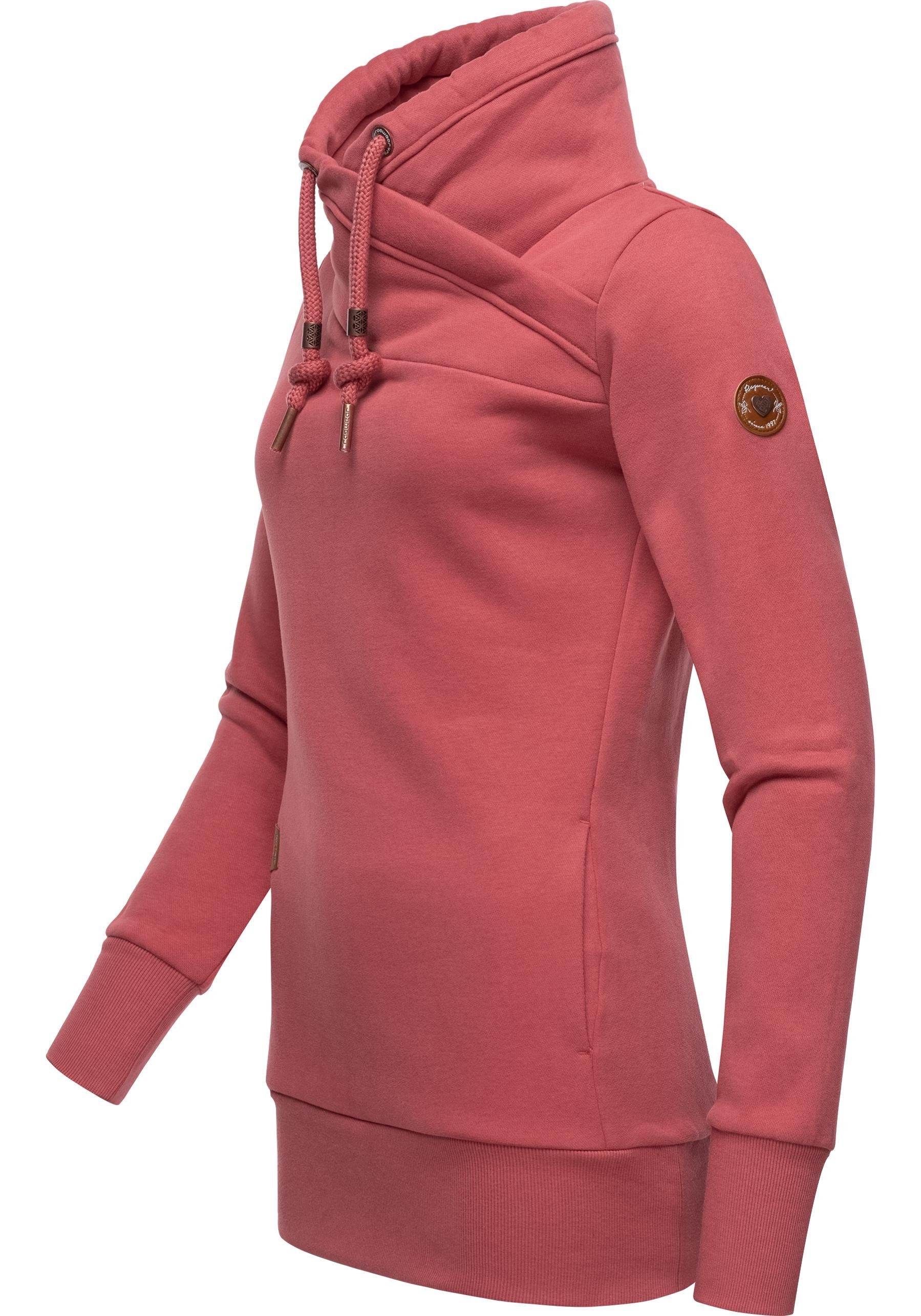 Ragwear Sweatshirt Neska modischer Longsleeve Pullover mit hohem Kragen