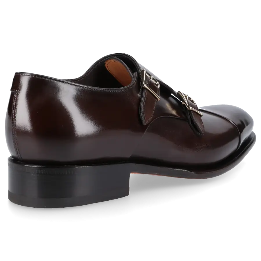 Santoni - Monk Schuhe 11652 Kalbsleder - braun