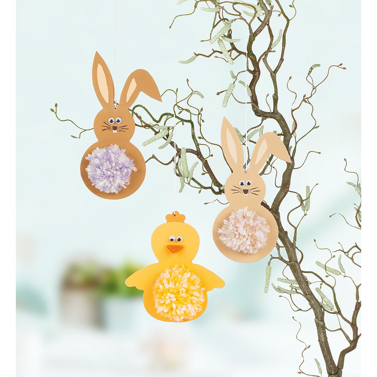 MDF-Osterfiguren, 6 Stück