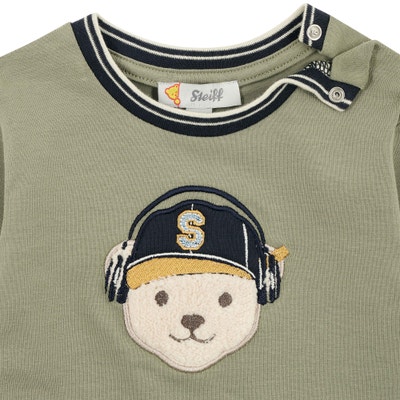 T-Shirt langarm, dunkelgrün für Jungs