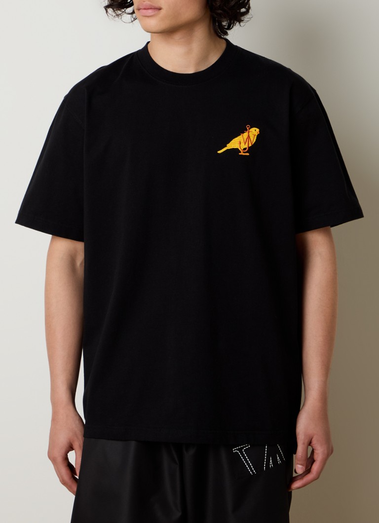 JW Anderson Canary T-shirt made of organic cotton with logo embroidery