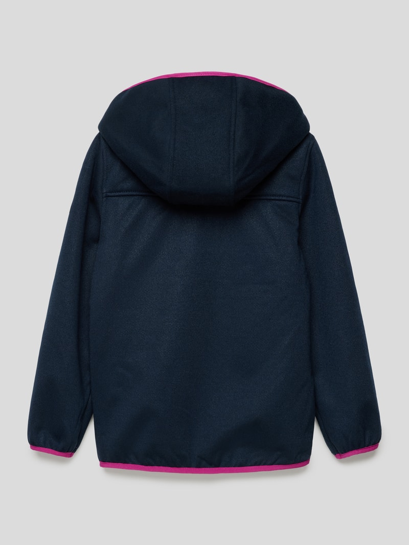 Jacke mit abnehmbarer Kapuze in marineblau