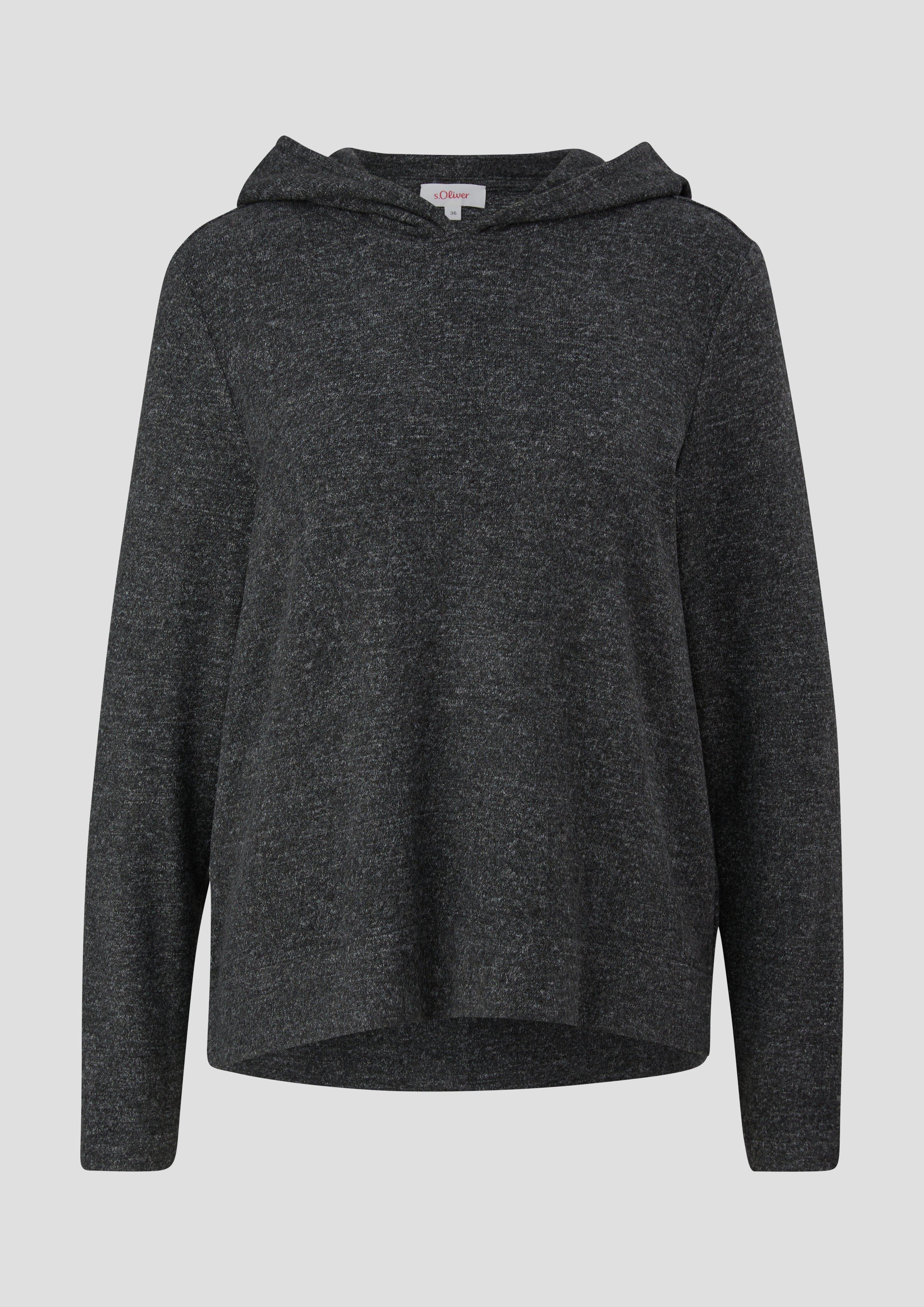 Kapuzen-Longsleeve aus Viskosemix  2139876-9898