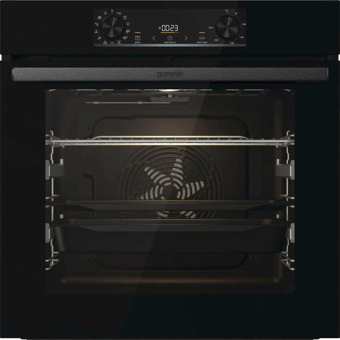 GORENJE Einbaubackofen BOS6737E09BGOT, mit 2-fach-Teleskopauszug, Aqua-Reinigungsfunktion, ExtraSteam