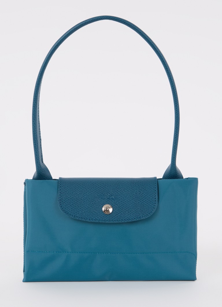 Longchamp Le Pliage Vihreä olkalaukku L nahkayksityiskohdilla