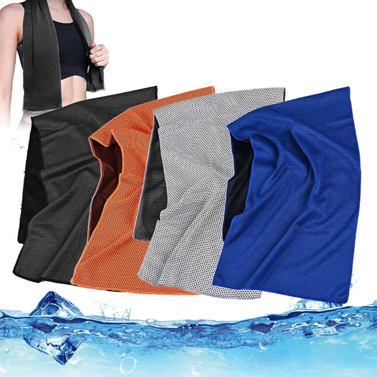 FeelGlad Sporthandtuch Kühlendes Handtuch, Mikrofaser, kühlendes Stirnband, Bandana