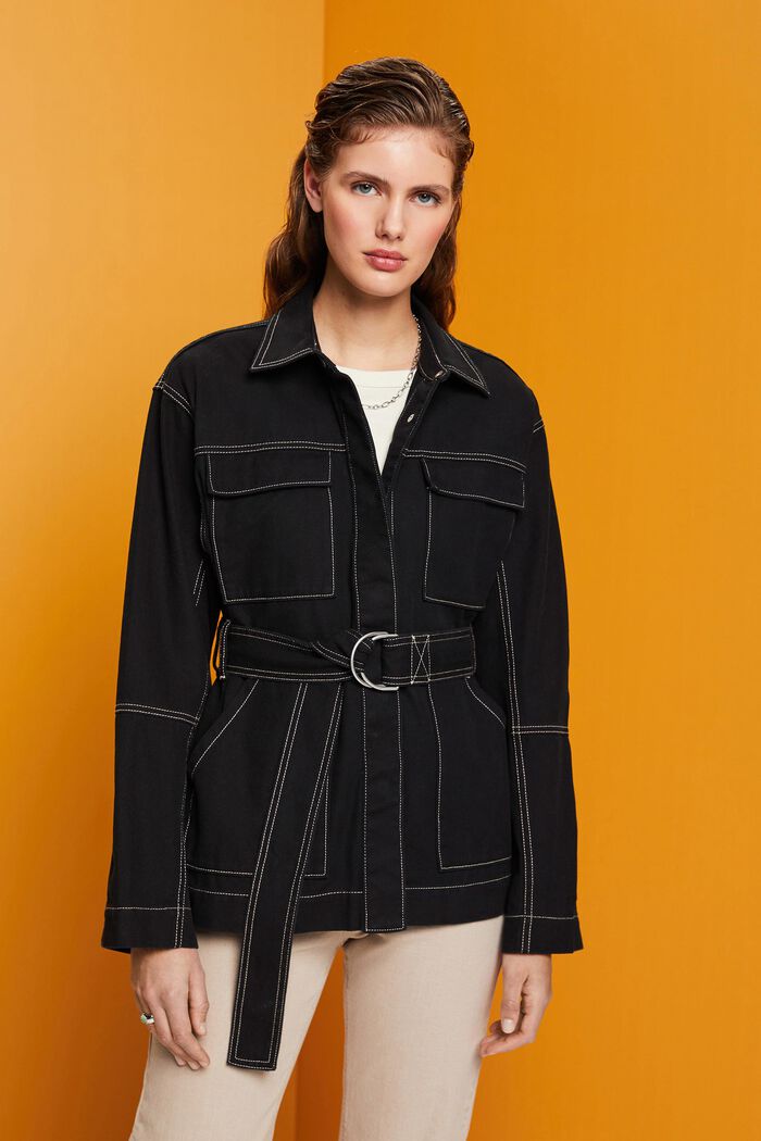 Twilljacke mit Gürtel