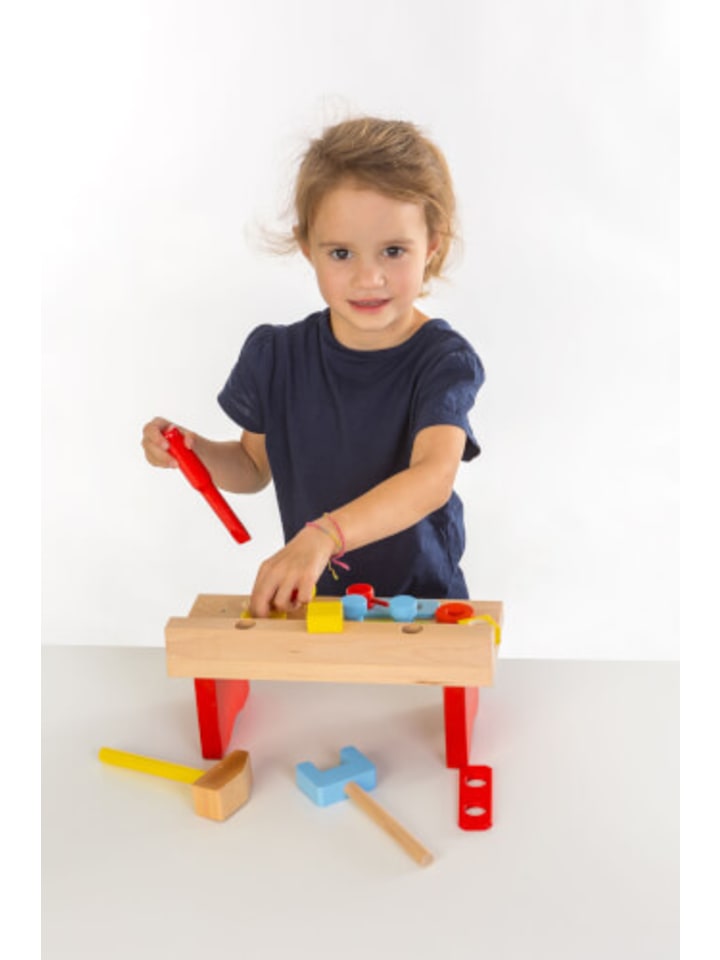 Spielmaus Holz Holz Werkbank 15-teilig, 29 x 14 x 13 cm - ab 12 Monate günstig kaufen onesize