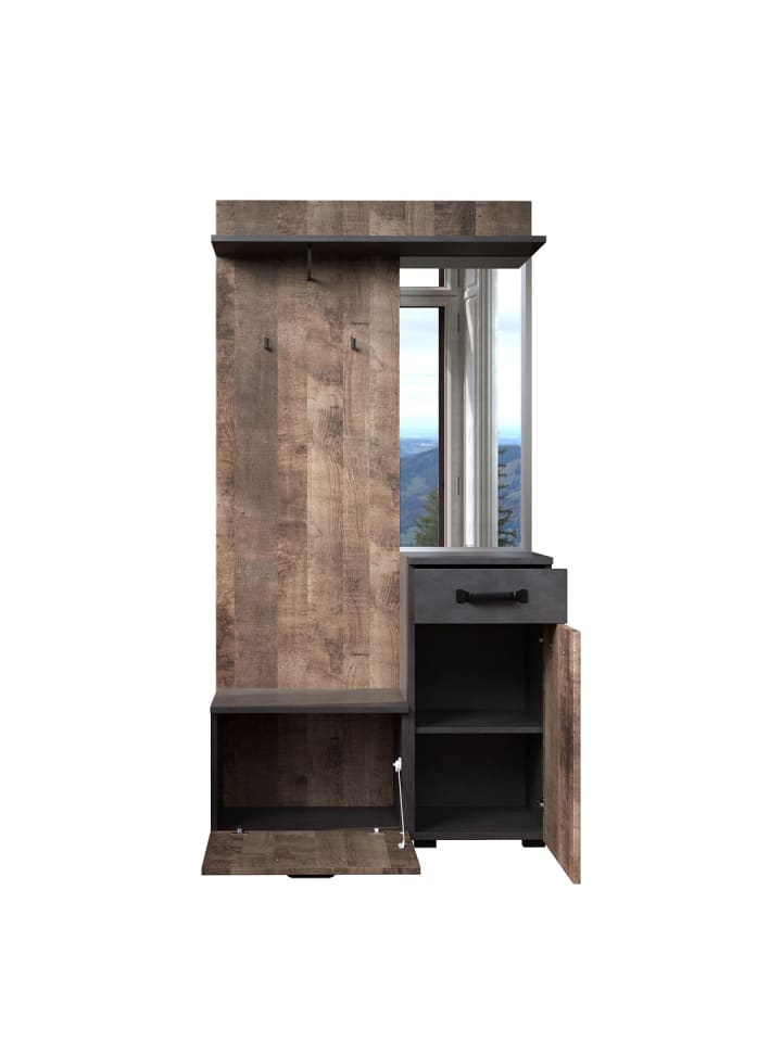 ebuy24 Kleiderschrank-Set Smile Grau 104 x 32 cm günstig kaufen onesize