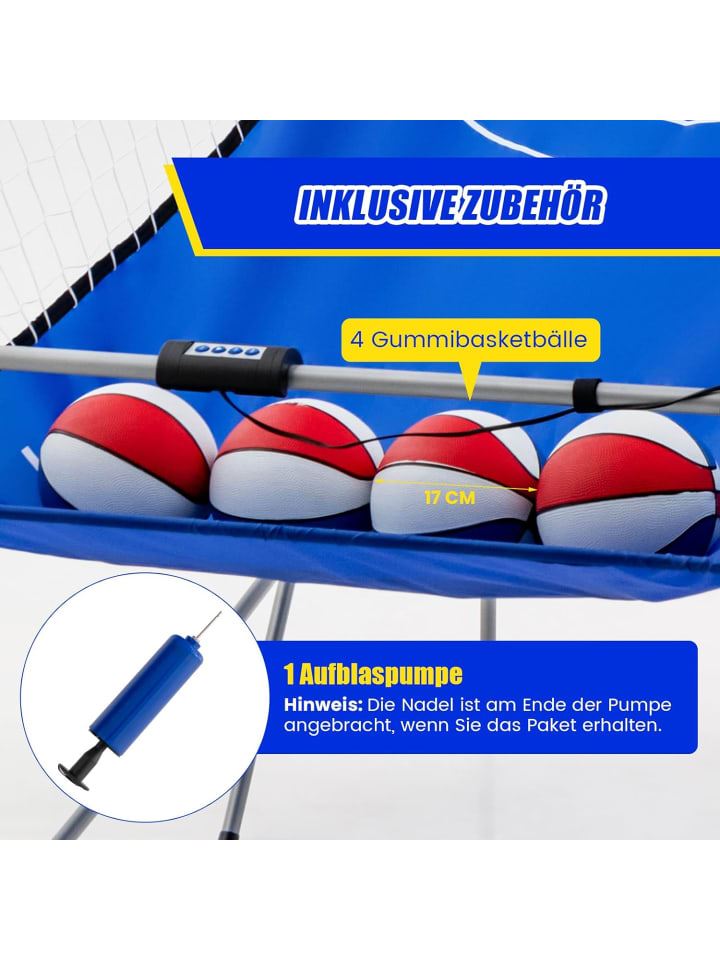 COSTWAY 8 in 1 Basketballautomat in Blau günstig kaufen onesize