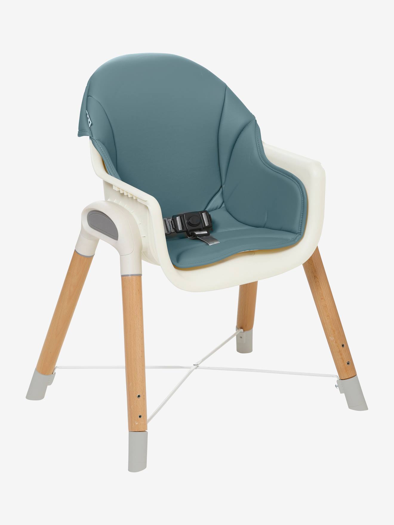 Chaise haute évolutive 2 hauteurs vertbaudet High & Low bleu