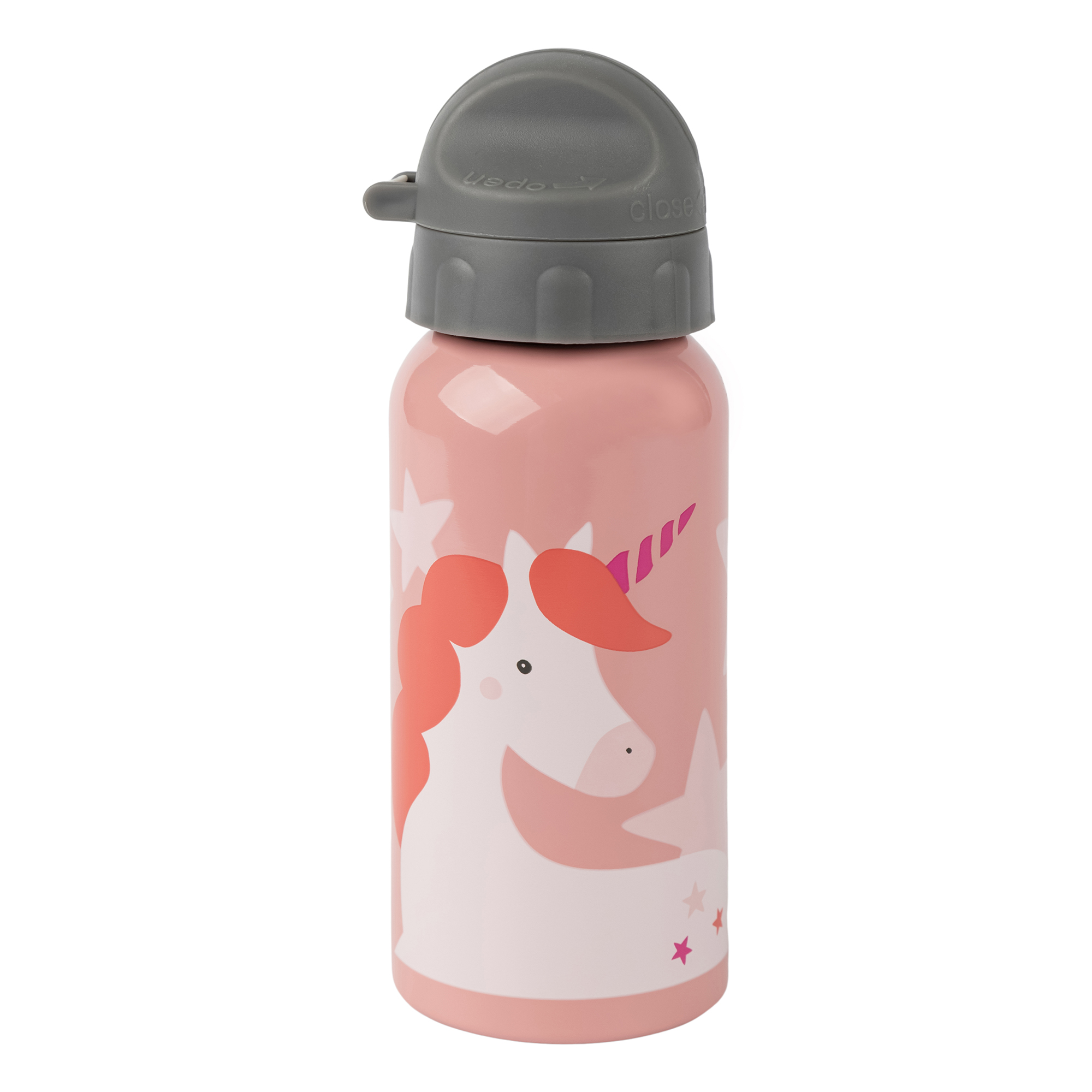 Edelstahl Kinder Trinkflasche Einhorn, 400ml