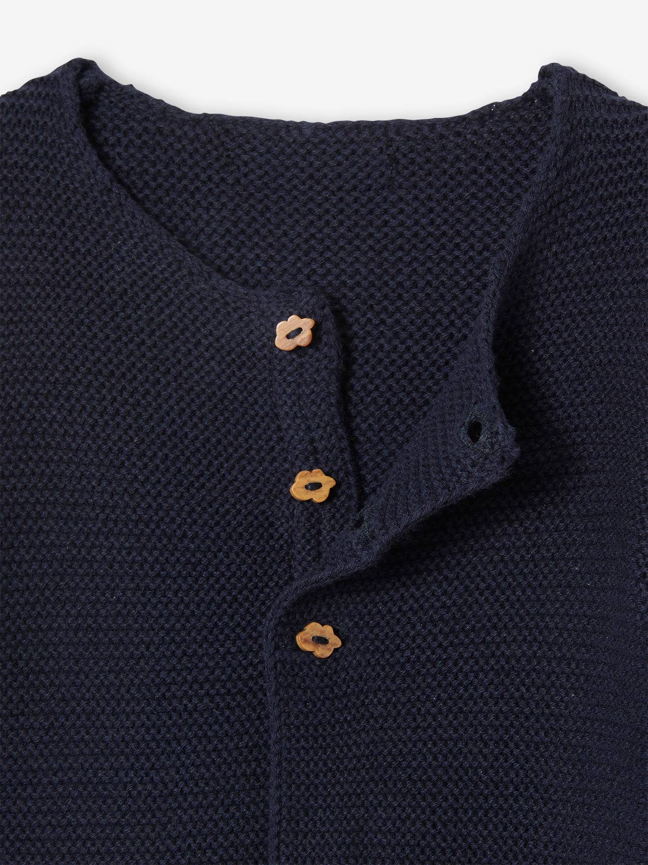 Cardigan en coton bébé fine jauge BASICS cappuccino