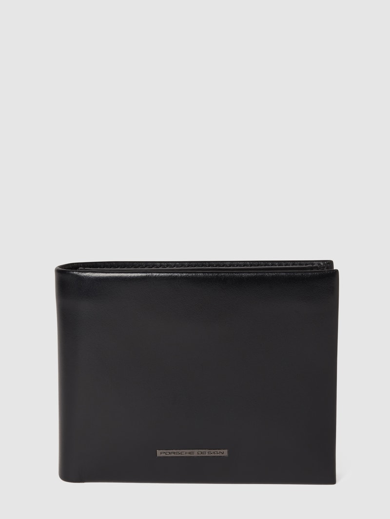 Portemonnaie aus Leder in schwarz