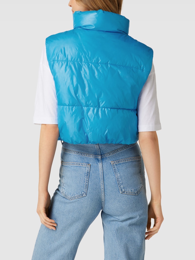 Steppweste mit Stehkragen in blau