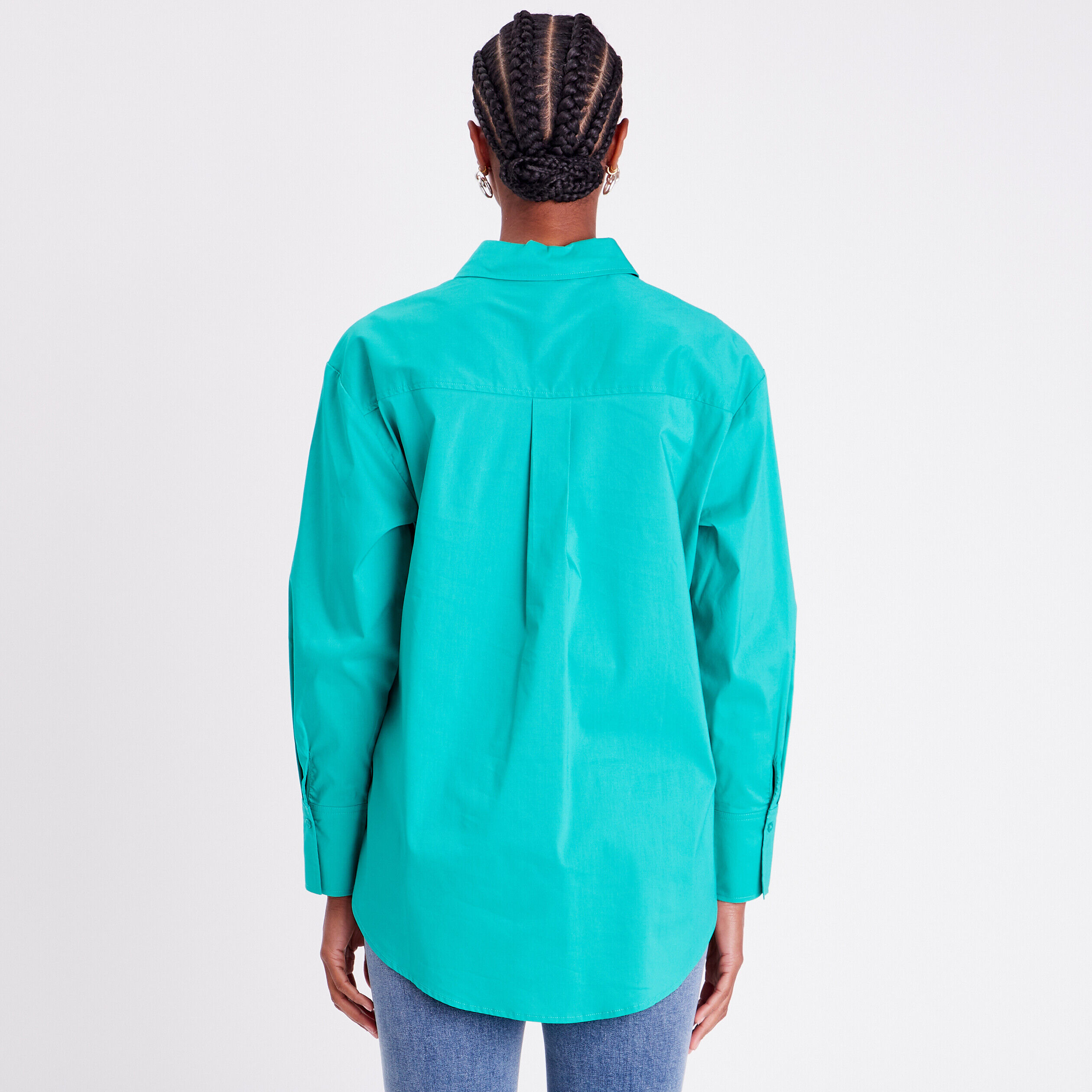 Chemise manches longues vert menthe femme | Cache Cache