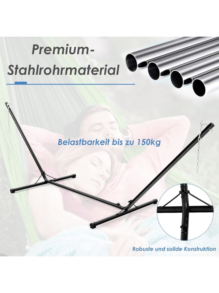 COSTWAY Hängemattengestell in Schwarz günstig kaufen 100 cm