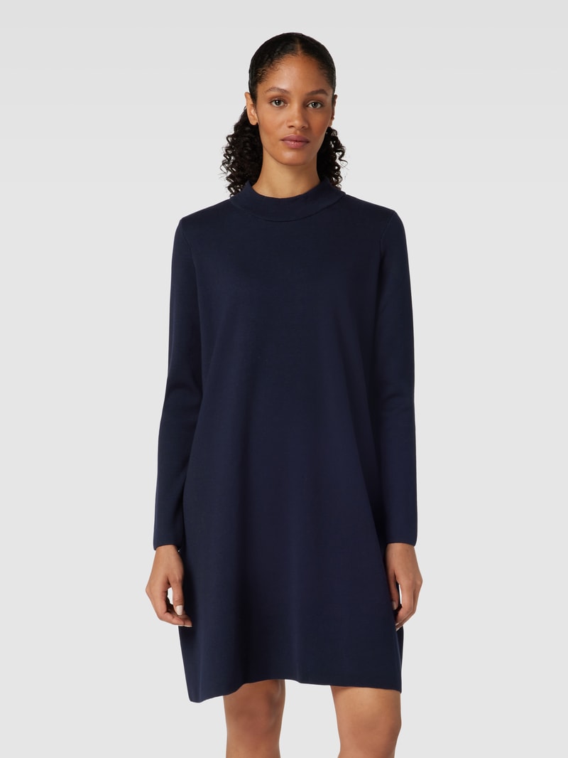 Strickkleid mit Stehkragen Modell 'FRIADAA' in marineblau