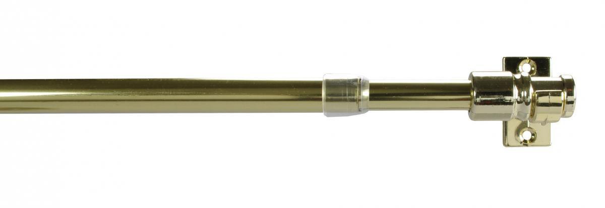 Bella Casa Cafehausstange, Scheibenstange Florida 12 mm ø, 55 cm bis 85 cm ausziehbar, vermessingt