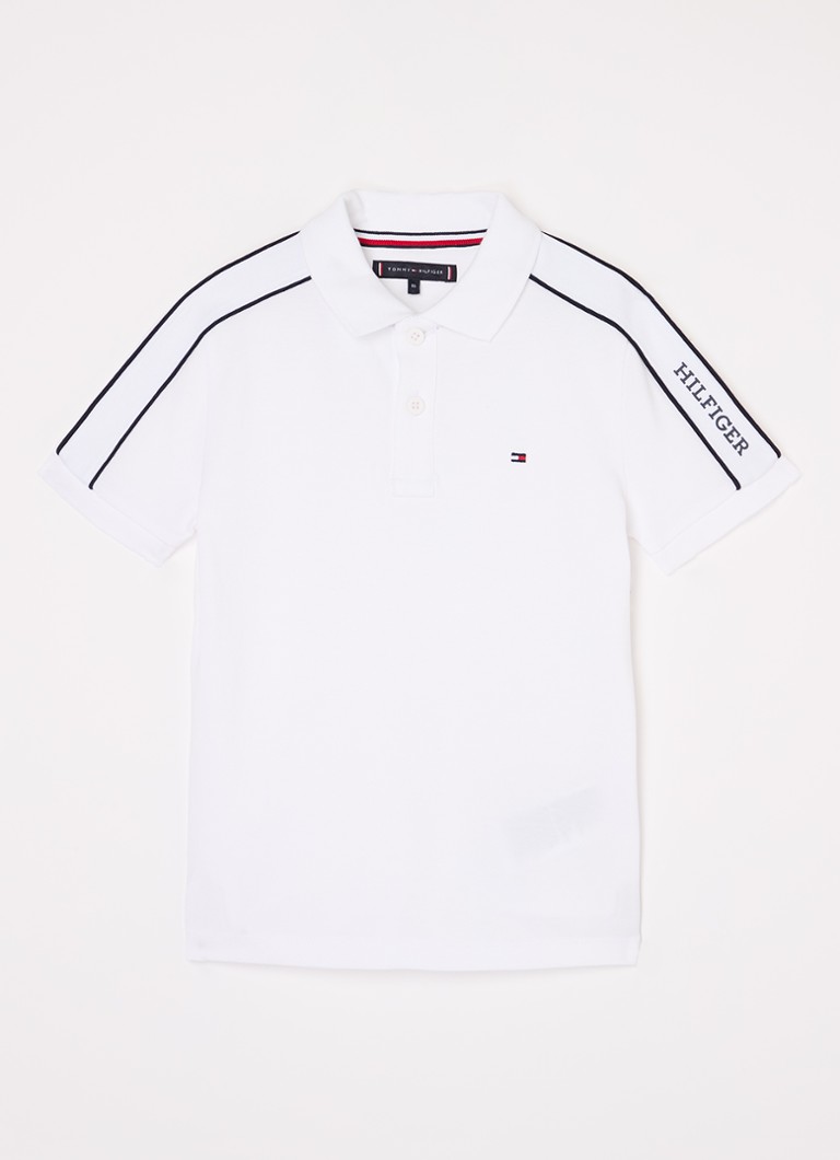 Polo Tommy Hilfiger em algodão piqué com bordado do logotipo.