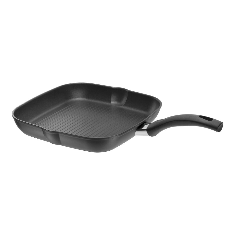 Grillpfanne 28 x 28 cm, Aluminium, Schwarz