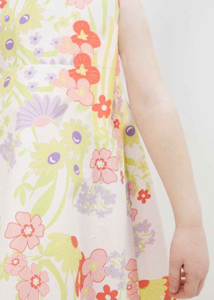 Festliches Mädchen Kleid mit Blumendruck