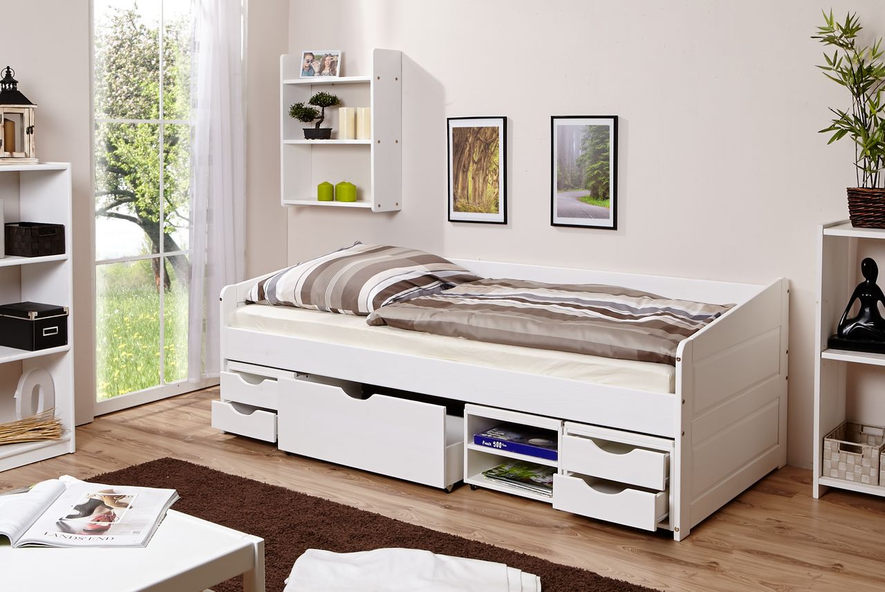 Ticaa Sofabett Micki Var 3 - mit 4er Funktionsschubkasten -